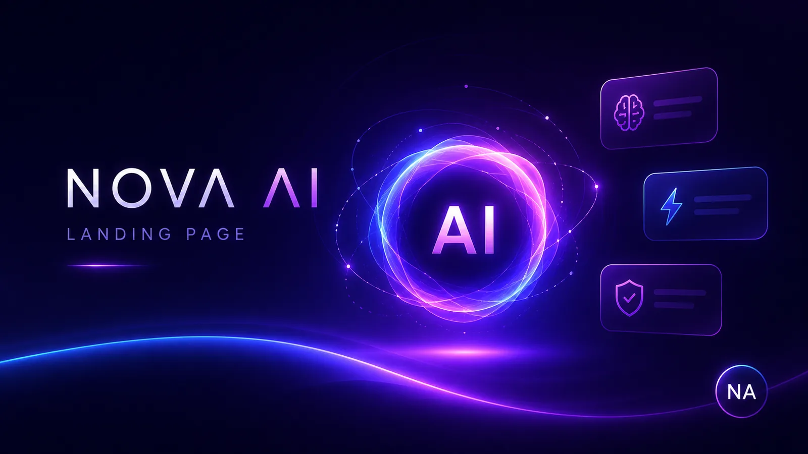 Nova AI Landing Page screenshot with hero, product messaging, and responsive sections